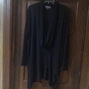 Navy Michael Stars long sleeve cowl‎ neck top